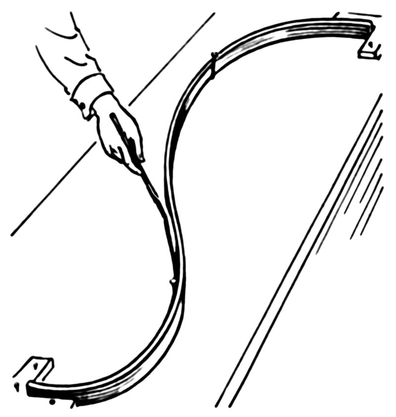 Flat spline or flexible curve